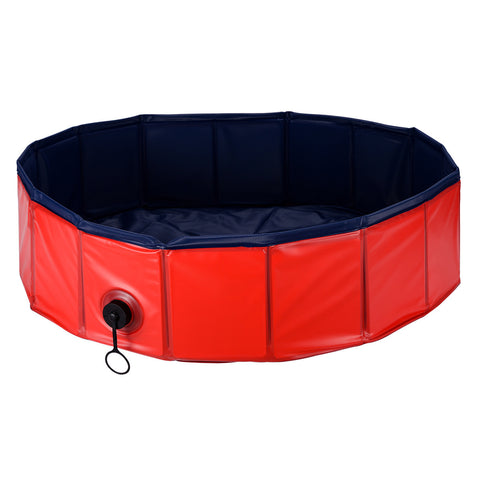 Portable Pet Pool for fun or bathing in Red