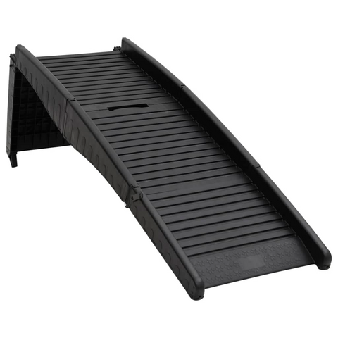 vidaXL Folding Dog Ramp Black 60.2"x15.7"x4.9" Plastic