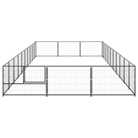 vidaXL Dog Kennel Black 322.9 ft² Steel