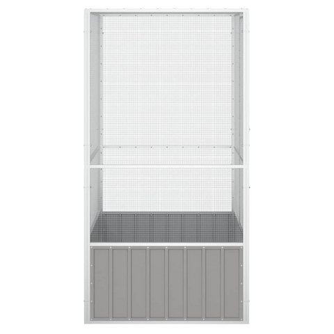 vidaXL Bird Cage Gray 43.7"x42.1"x83.3" Galvanized Steel