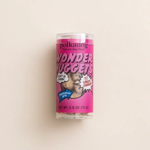 Polkadog Wonder Nuggets Training Bits Turkey & Cranberry Soft & Chewy Dog and Cat Treats Mini Tube