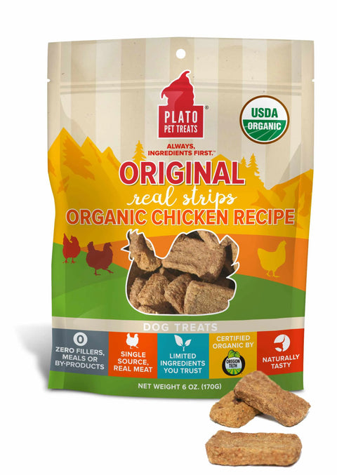 Plato Original Real Strips Organic Chicken