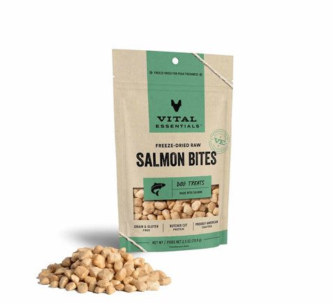 Vital Essentials - Freeze-Dried Raw Salmon Bites Dog Treats