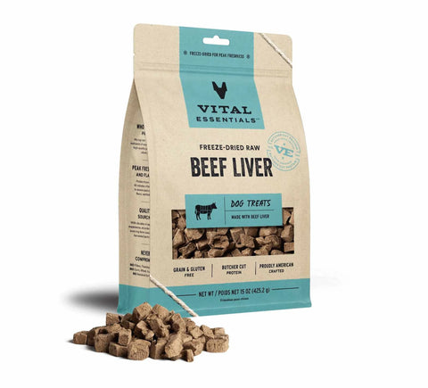 Vital Essentials - 15 OZ Freeze-Dried Raw Beef Liver Dog Treats