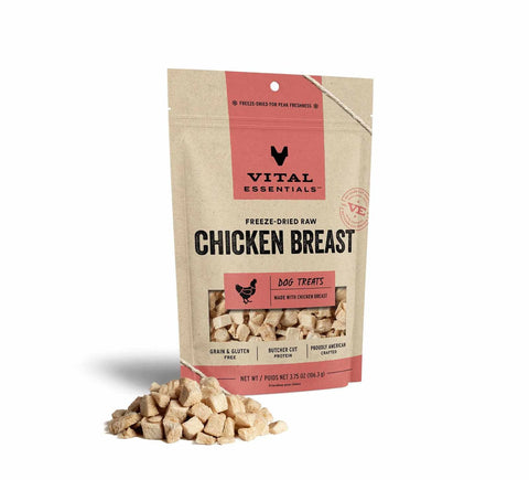 Vital Essentials - 3.75 OZ Freeze-Dried Raw Chicken Breast Dog Treats