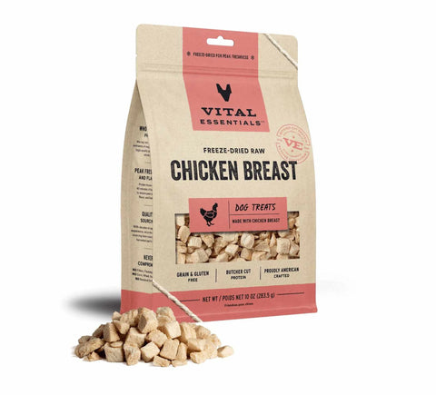 Vital Essentials - 10 OZ Freeze-Dried Raw Chicken Breast Dog Treats