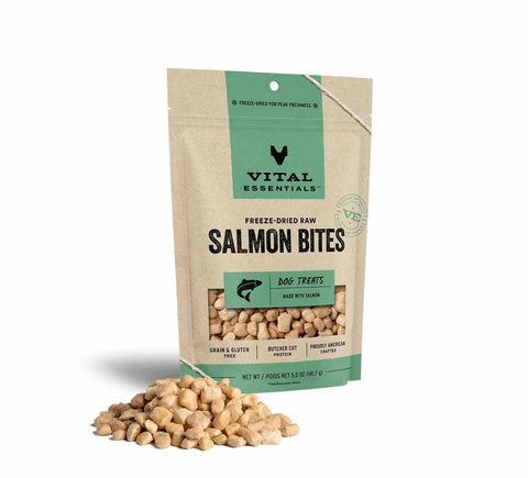 Vital Essentials - Freeze-Dried Raw Salmon Bites Dog Treats