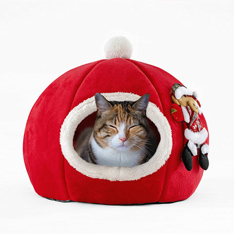 Pet Christmas Pumpkin House