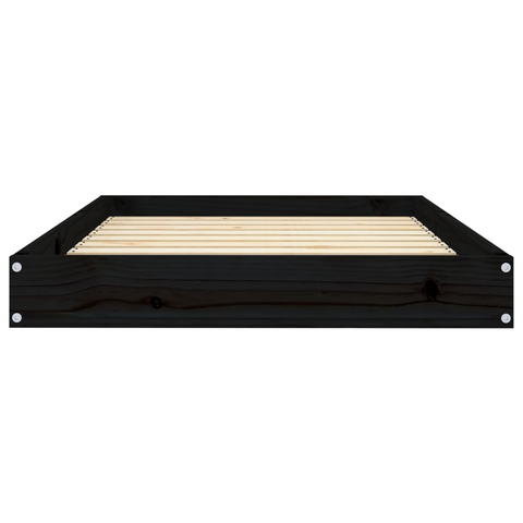 vidaXL Pet Bed (36"x25.2"x3.5") Black - Solid Wood Pine