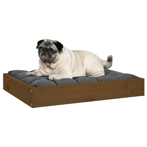 vidaXL Pet Bed (24.2"x19.3"x3.5") Honey Brown - Solid Wood Pine