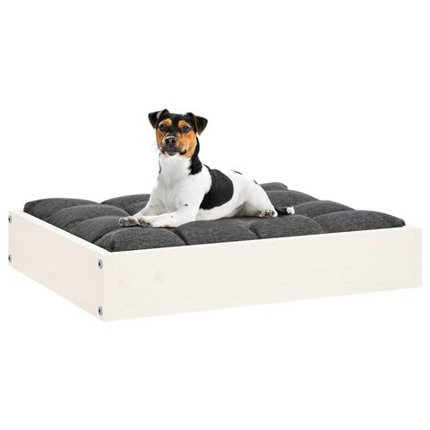 vidaXL Pet Bed (20.3"x17.3"x3.5") White - Solid Wood Pine