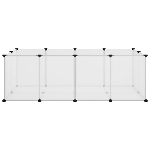 vidaXL Small Animal Cage Transparent 56.7"x29.1"x18.3" PP and Steel