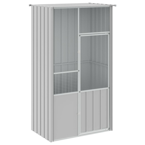 vidaXL Bird Cage Gray 45.3"x30.7"x78.7" Galvanized Steel