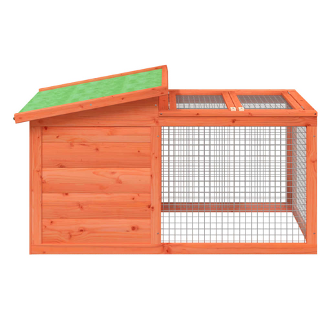 vidaXL Rabbit Hutch Brown 39.6"x21.3"x21.7" Solid Wood Pine