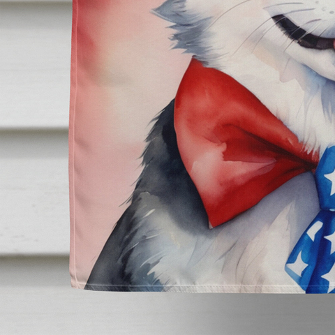 Alaskan Klee Kai Patriotic American House Flag