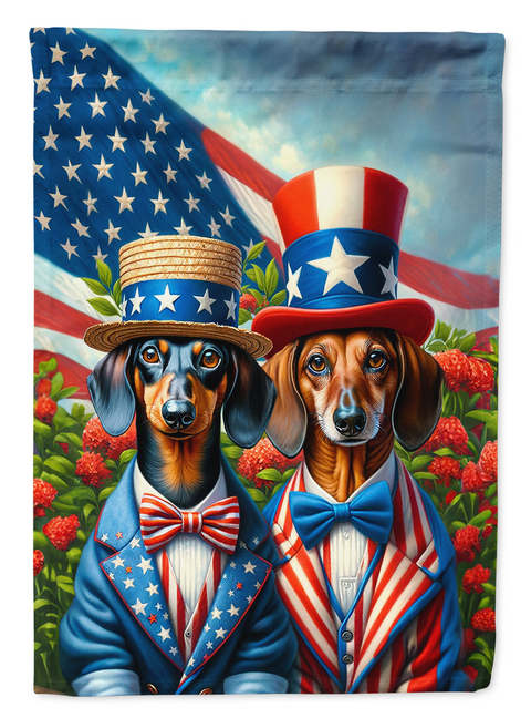 All American Dachshund House Flag