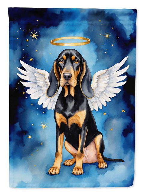 Black and Tan Coonhound My Angel Garden Flag