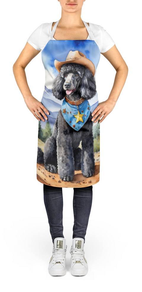 Black Poodle Cowboy Welcome Apron