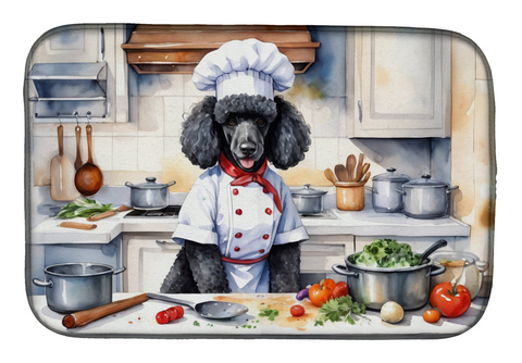 Black Poodle The Chef Dish Drying Mat