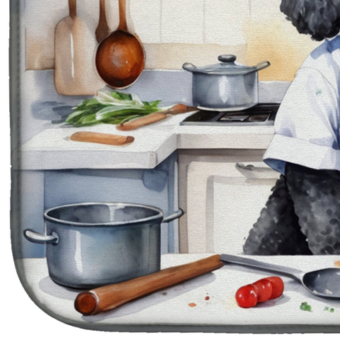 Black Poodle The Chef Dish Drying Mat