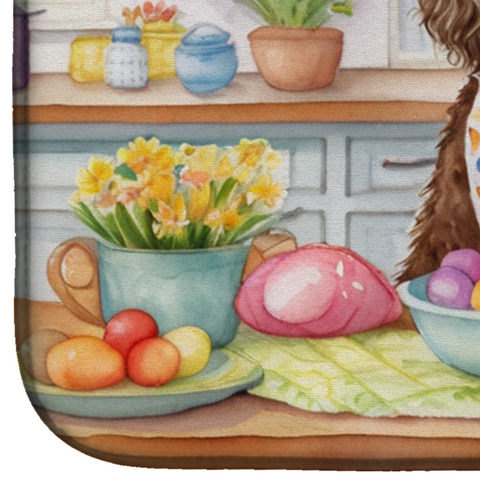 Decorating Easter American Water Spaniel Dish Drying Mat