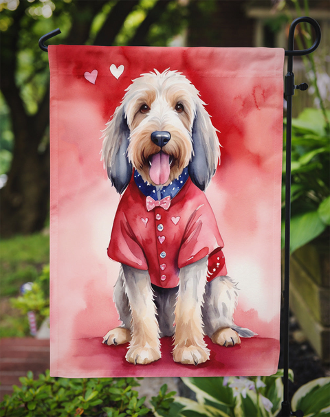 Otterhound My Valentine Garden Flag