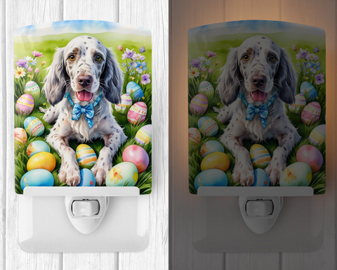 English Setter Easter Egg Hunt Ceramic Night Light