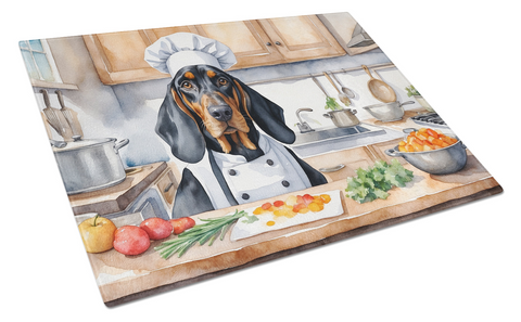 Black and Tan Coonhound The Chef Glass Cutting Board