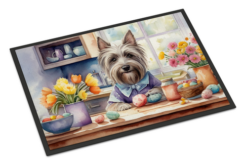 Decorating Easter Skye Terrier Doormat