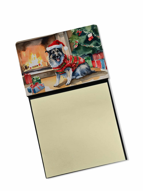 Norwegian Elkhound Cozy Christmas Sticky Note Holder