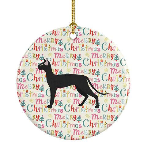 Oriental Shorthair #1 Cat Christmas Ceramic Ornament