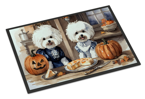 Bichon Frise Fall Kitchen Pumpkins Doormat