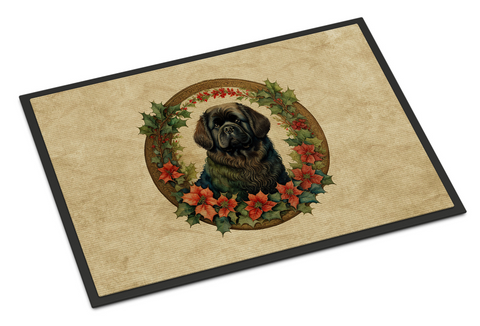 Newfoundland Christmas Flowers Doormat