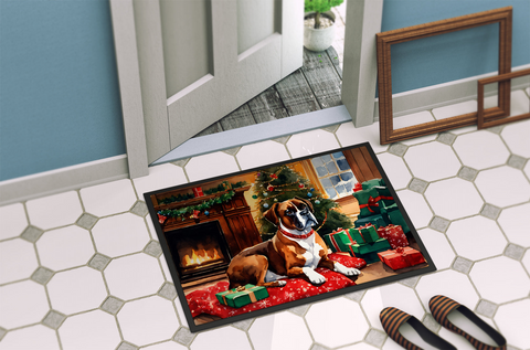 Boxer Cozy Christmas Doormat