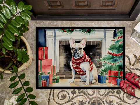 French Bulldog Cozy Christmas Doormat