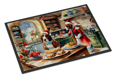 Basset Hound Christmas Cookies Doormat