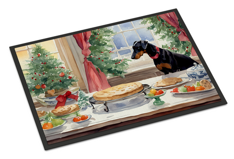 Doberman Pinscher Christmas Cookies Doormat