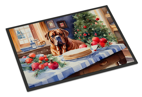 Dogue de Bordeaux Christmas Cookies Doormat