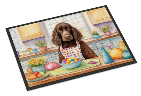 Decorating Easter American Water Spaniel Doormat