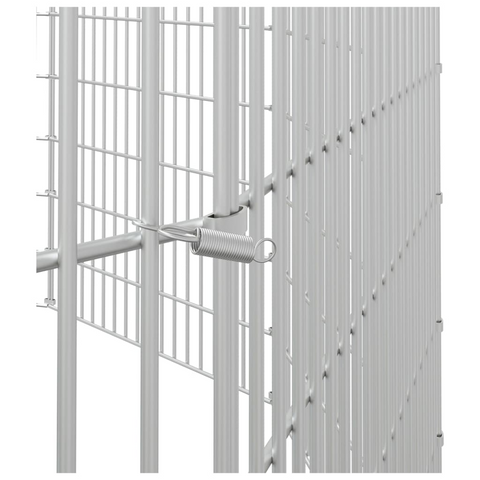 vidaXL Free Range Animal Enclosure 12-Panel 21.3"x23.6" Galvanized Iron