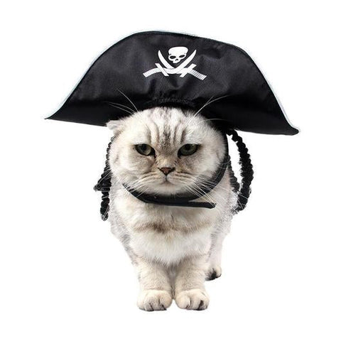 Funny Cats Halloween Pirate Hat-0