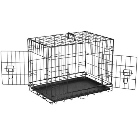 Foldable Double Door Iron Wire Pet Cage