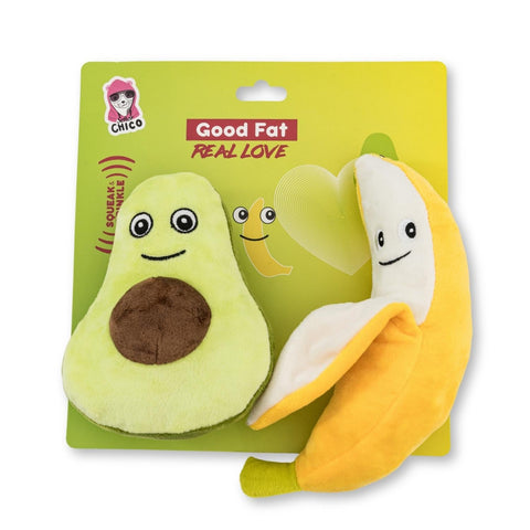 Avocado and Banana Plush Dog Toy Gift Set for Playful Paws-4