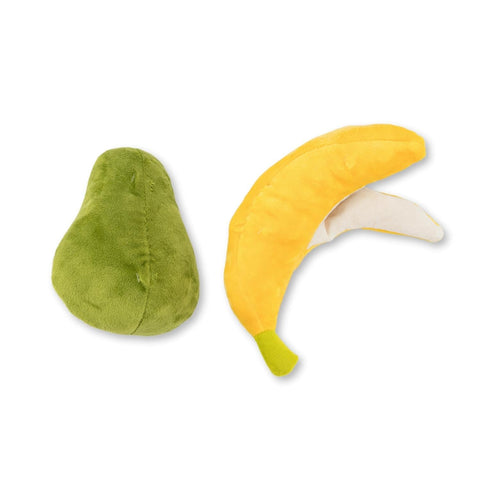 Avocado and Banana Plush Dog Toy Gift Set for Playful Paws-1