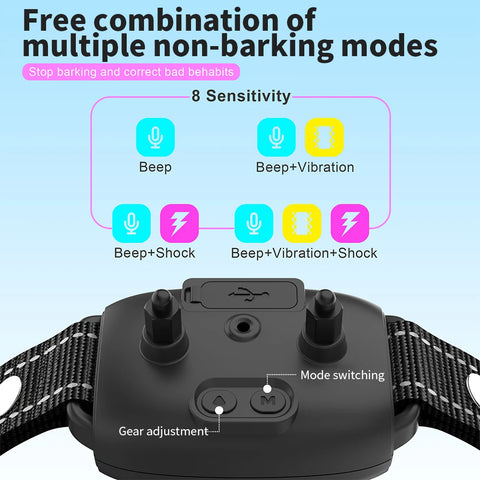 Smart Automatic ~ Anti Barking ~ Waterproof Dog Collar ~ Rechargeable