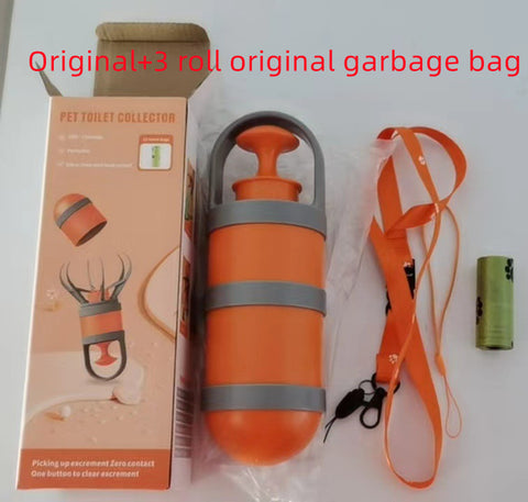 Portable waste dispenser with bags & zero contact