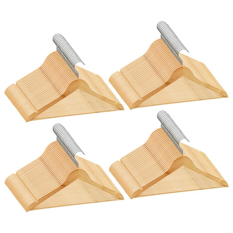 vidaXL Clothes Hanger Set Coat Hanger Clothes Organizer Non-slip Hardwood-6