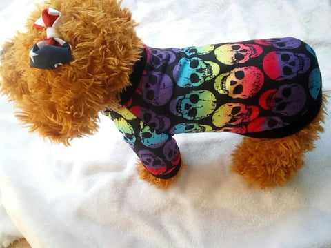 Skull Halloween Pet Clothes: Spooky Ghost Head Vest-4