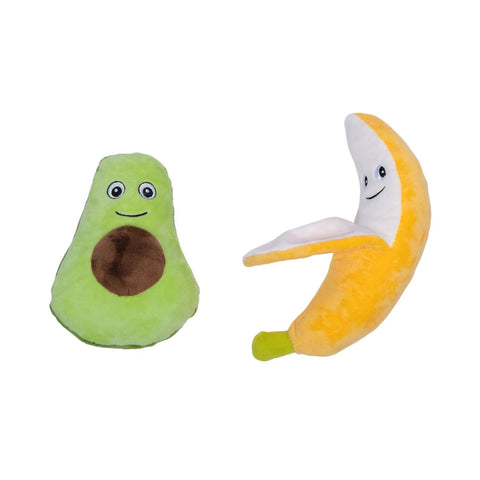 Avocado and Banana Plush Dog Toy Gift Set for Playful Paws-0