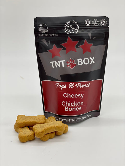 Cheesy Chicken Bones Dog Treats - All Natural Oven Baked-0